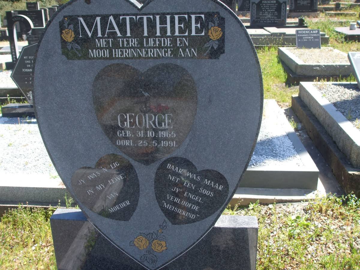MATTHEE George 1965-1991