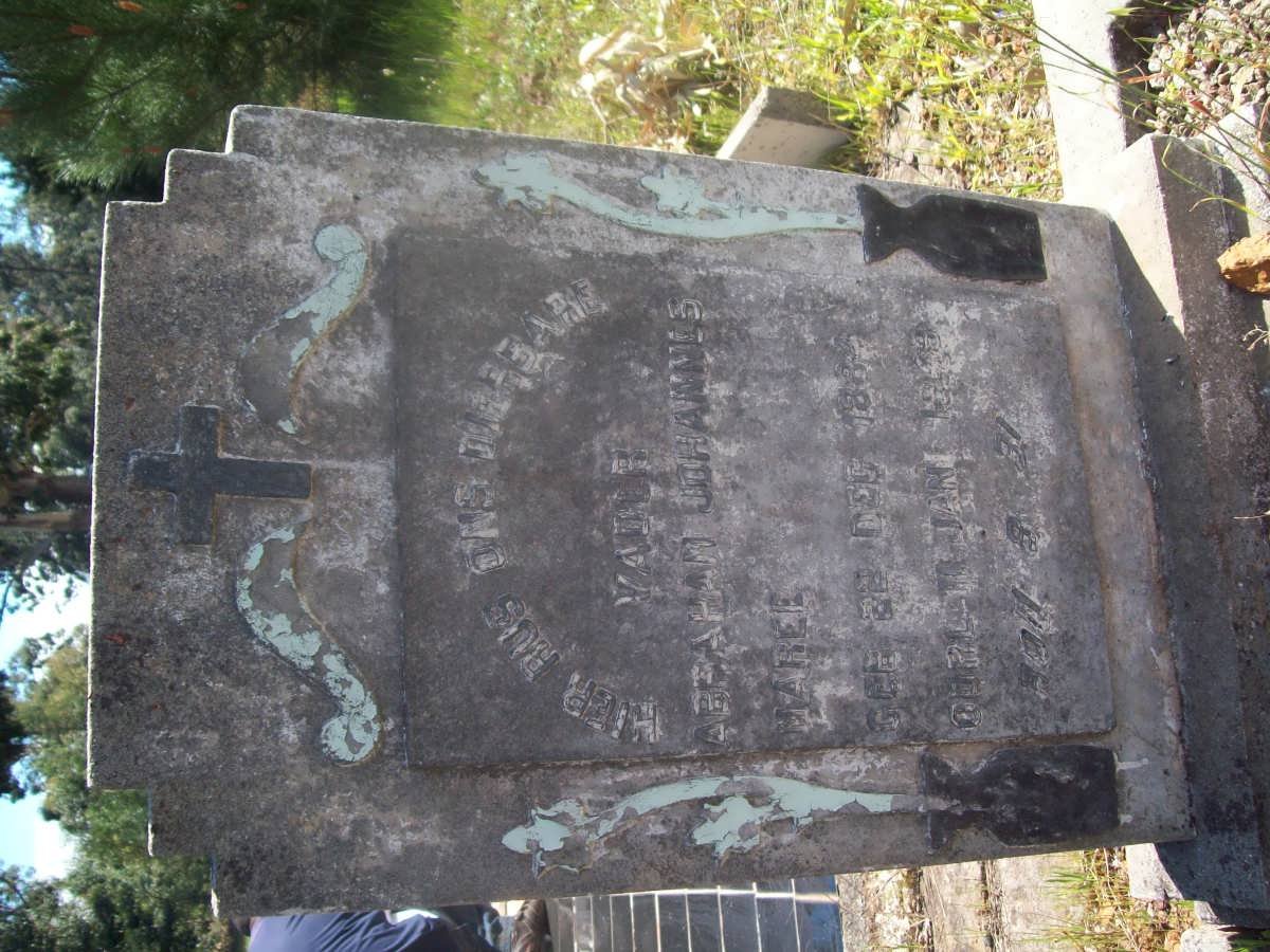 MAREE Abraham Johannes 188?-1949