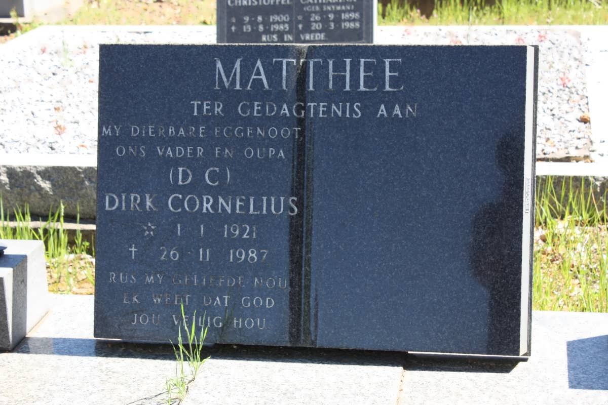 MATTHEE Dirk Cornelius 1921-1987