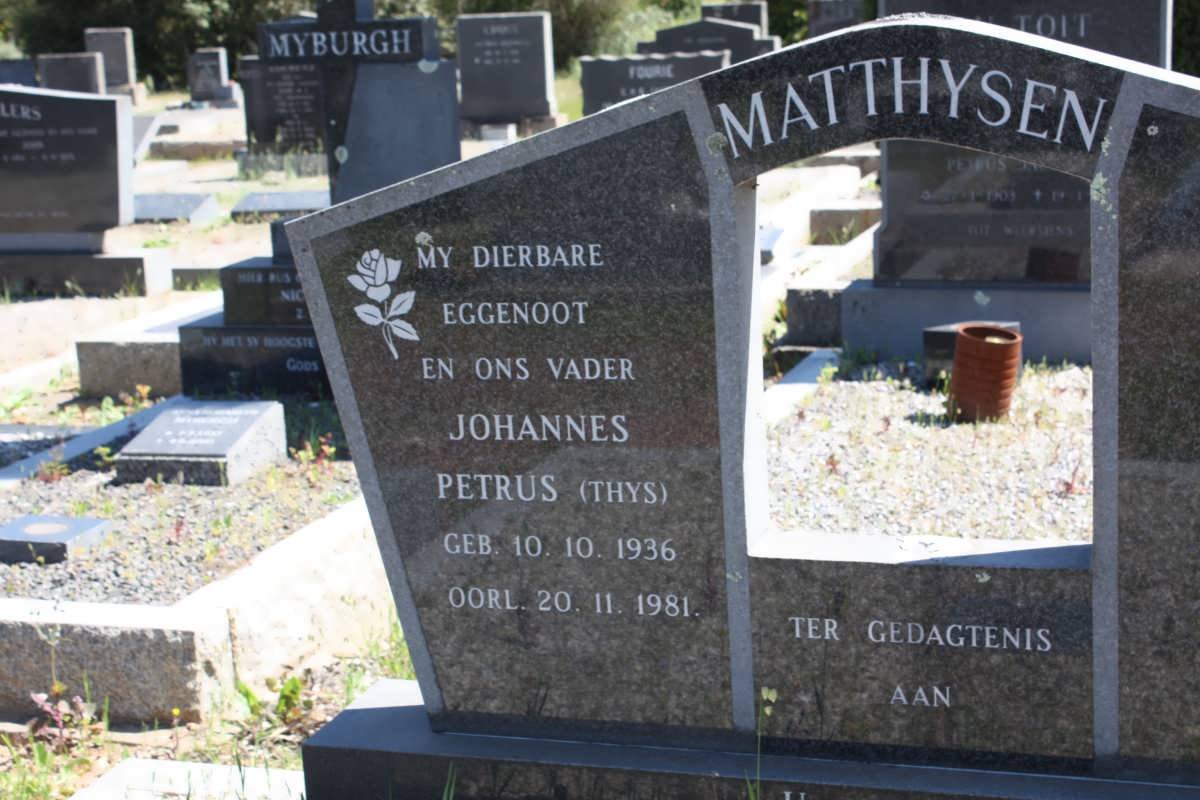 MATTHYSEN Johannes Petrus 1936-1981