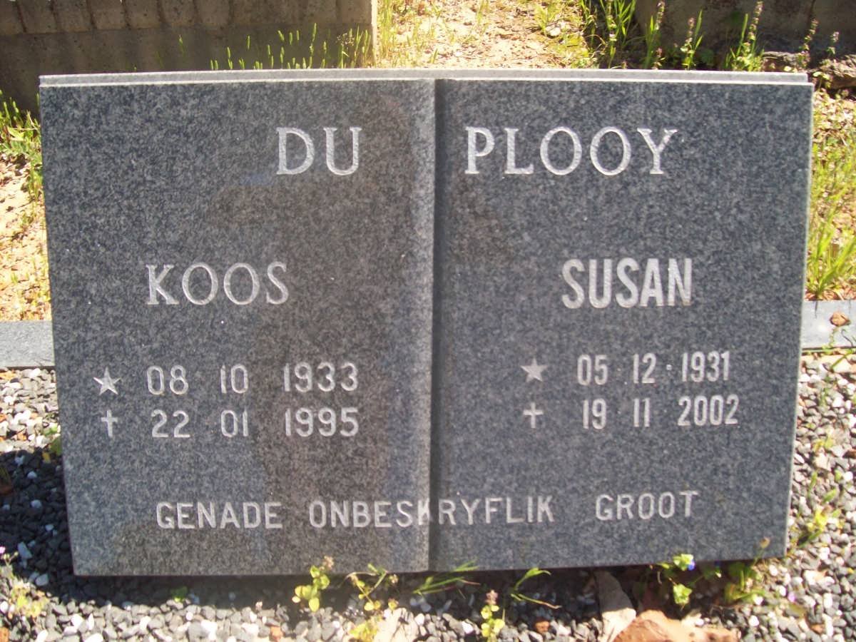 PLOOY Koos, du 1933-1995 &amp; Susan 1931-2002
