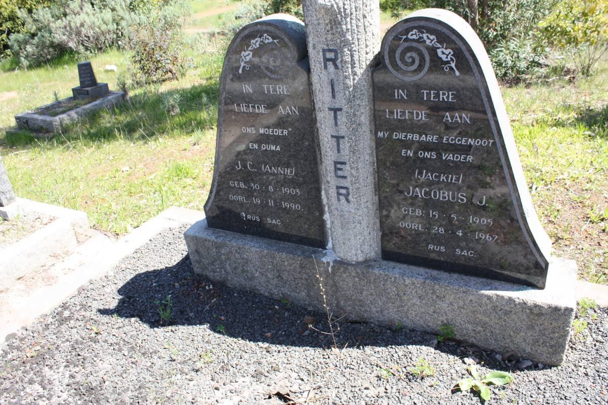RITTER Jacobus J. 1905-1967 &amp; J.C. 1903-1990