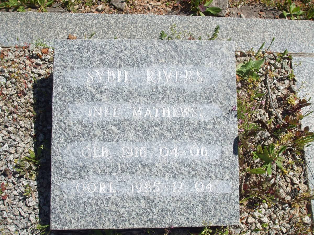 RIVERS Sybil nee MATHEWS 1916-1985