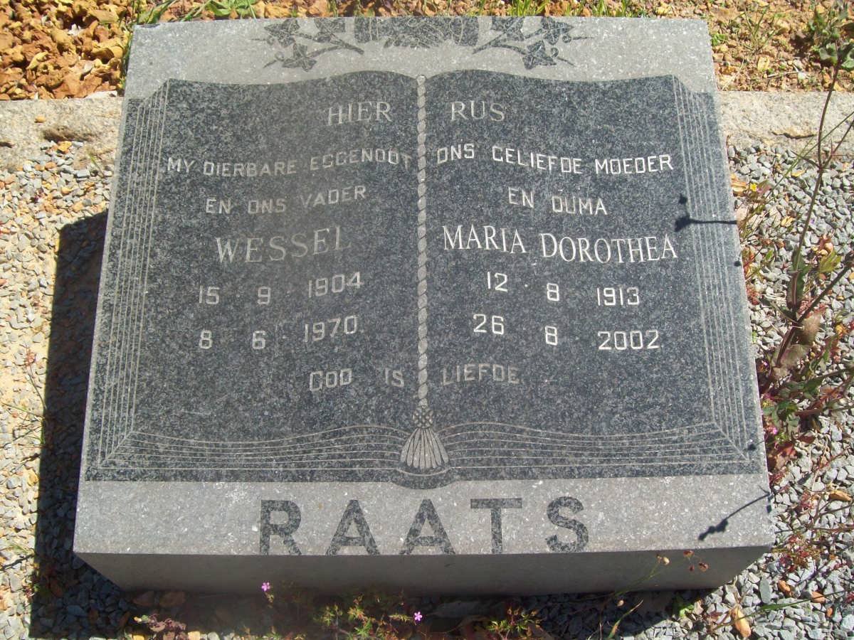 RAATS Wessel 1904-1970 &amp; Maria Dorothea 1913-2002
