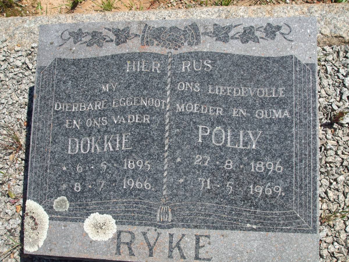 RYKE Dokkie 1895-1966 &amp; Polly 1896-1969