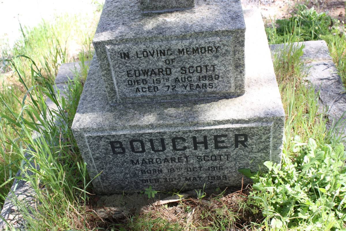 SCOTT Edward -1980 &amp; Margaret BOUCHER 1916-1999