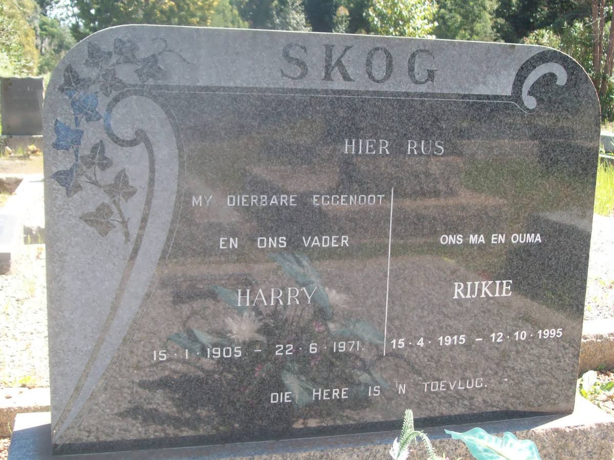 SKOG Harry 1905-1971 &amp; Rijkie 1915-1995
