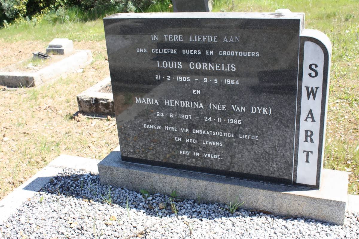 SWART Louis Cornelius 1905-1964 &amp; Maria Hendrina van DYK 1907-1986