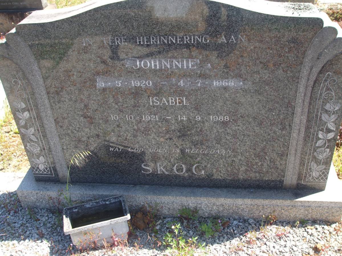 SKOG Johnnie 1920-1968 &amp; Isabel 1921-1988