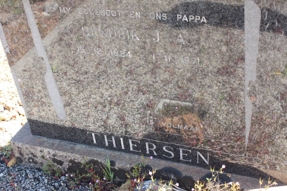 THIERSEN Hendrik J.A. 1924-1971