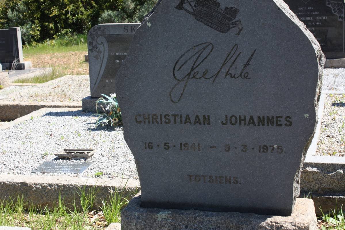 WHITE Christiaan Johannes 1941-1975