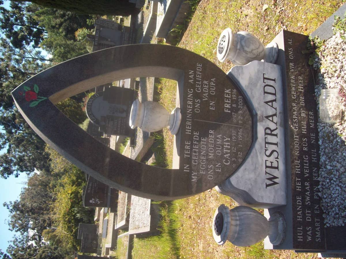 WESTSRAADT Freek 1936-2003 &amp; Cathy 1937-1986