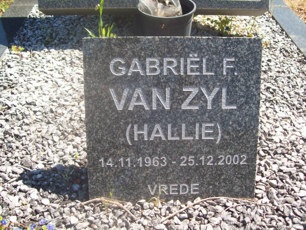 ZYL Gabriël F., van 1963-2002