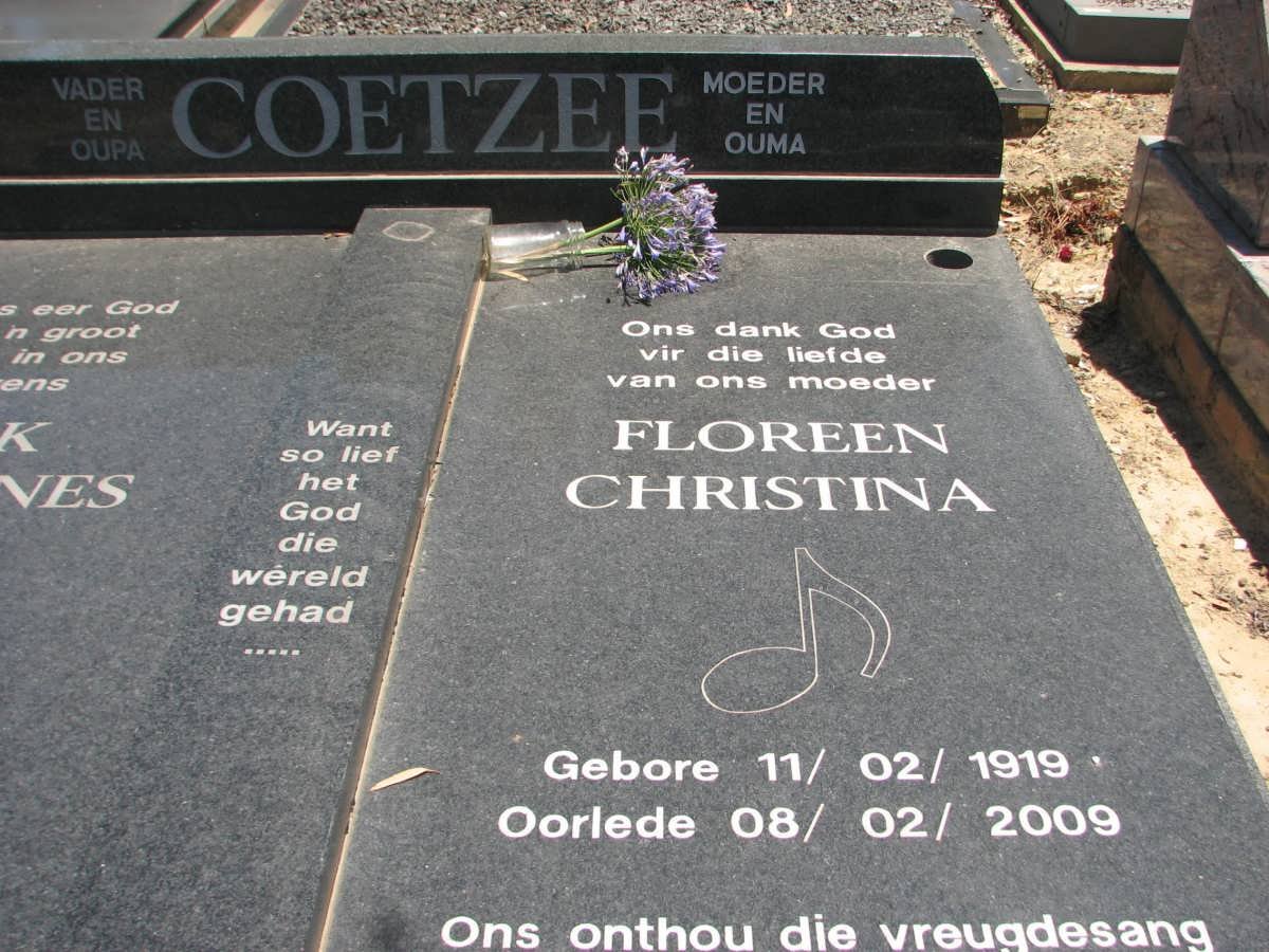 COETZEE Floreen Christina 1919-2009