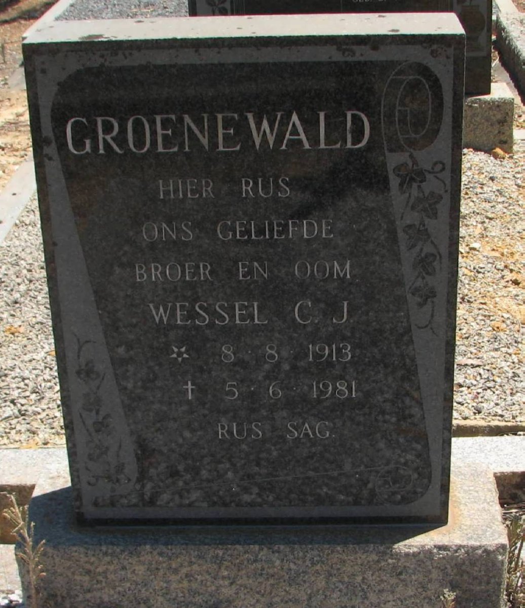 GROENEWALD Wessel C.J. 1913-1981