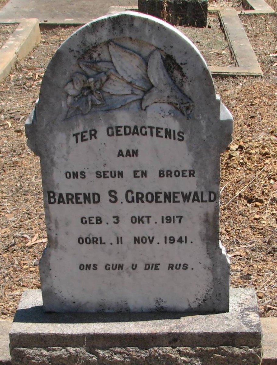 GROENEWALD Barend S. 1917-1941