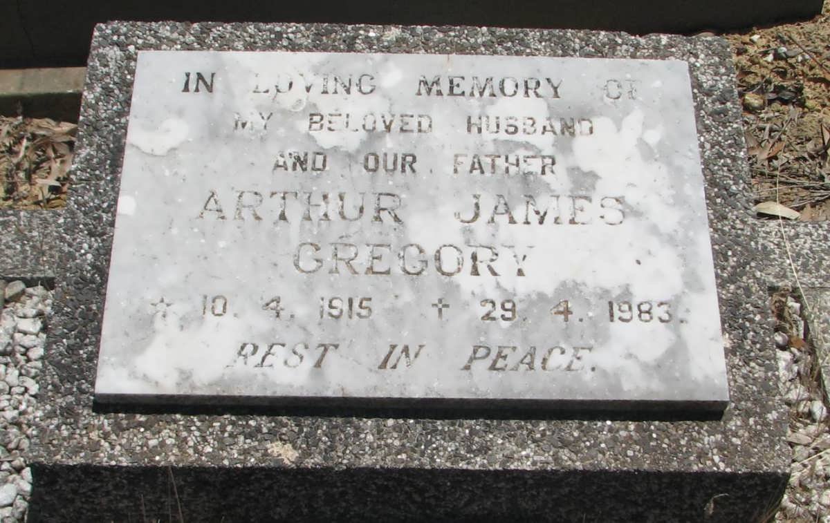 GREGORY Arthur James 1915-1983