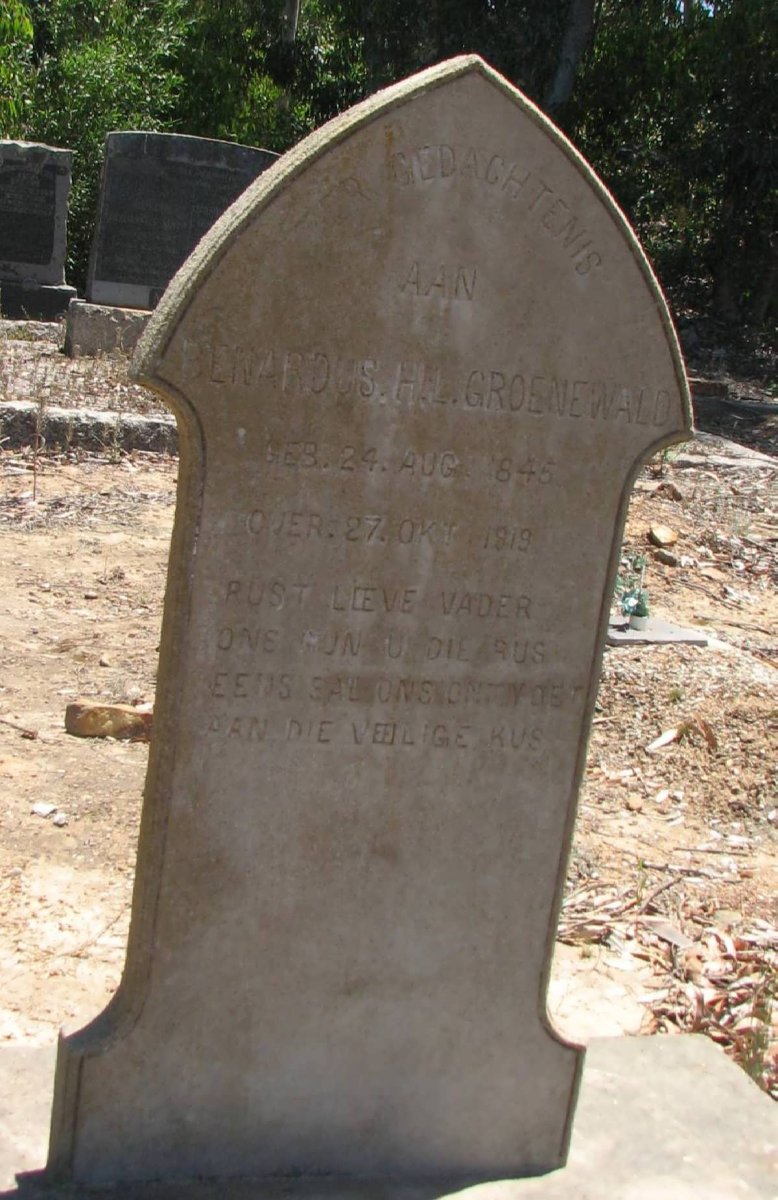 GROENEWALD Benardus H.L. 1845-1919