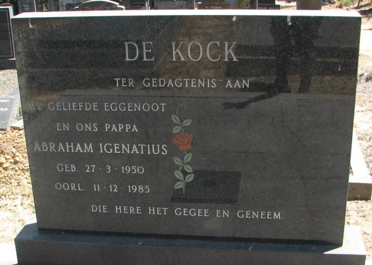 KOCK Abraham Igenatius, de 1950-1985