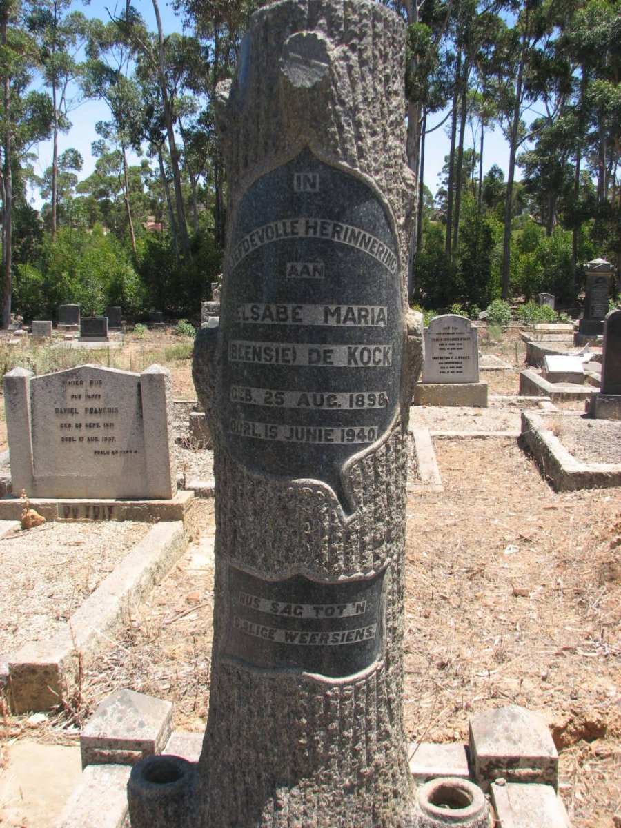 KOCK Elsabe Maria, de 1898-1940