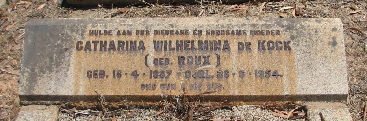 KOCK Catharina Wilhelmina, de nee ROUX 1887-1954