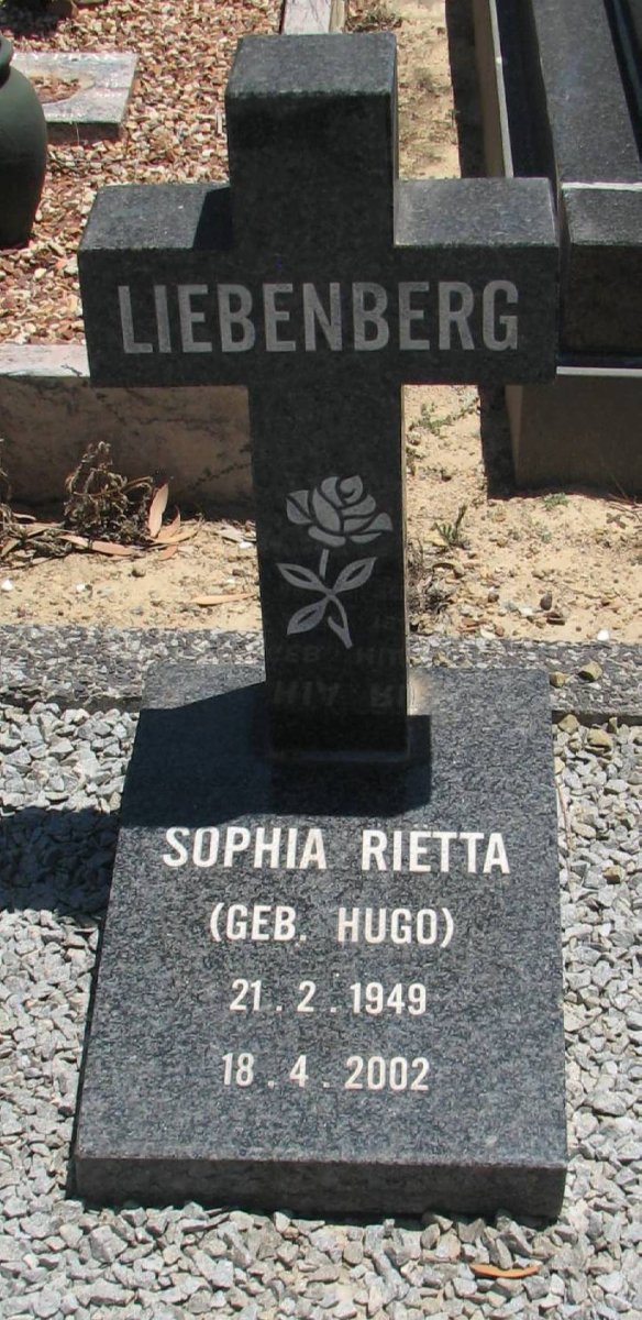 LIEBENBERG Sophia Riëtta nee HUGO 1949-2002