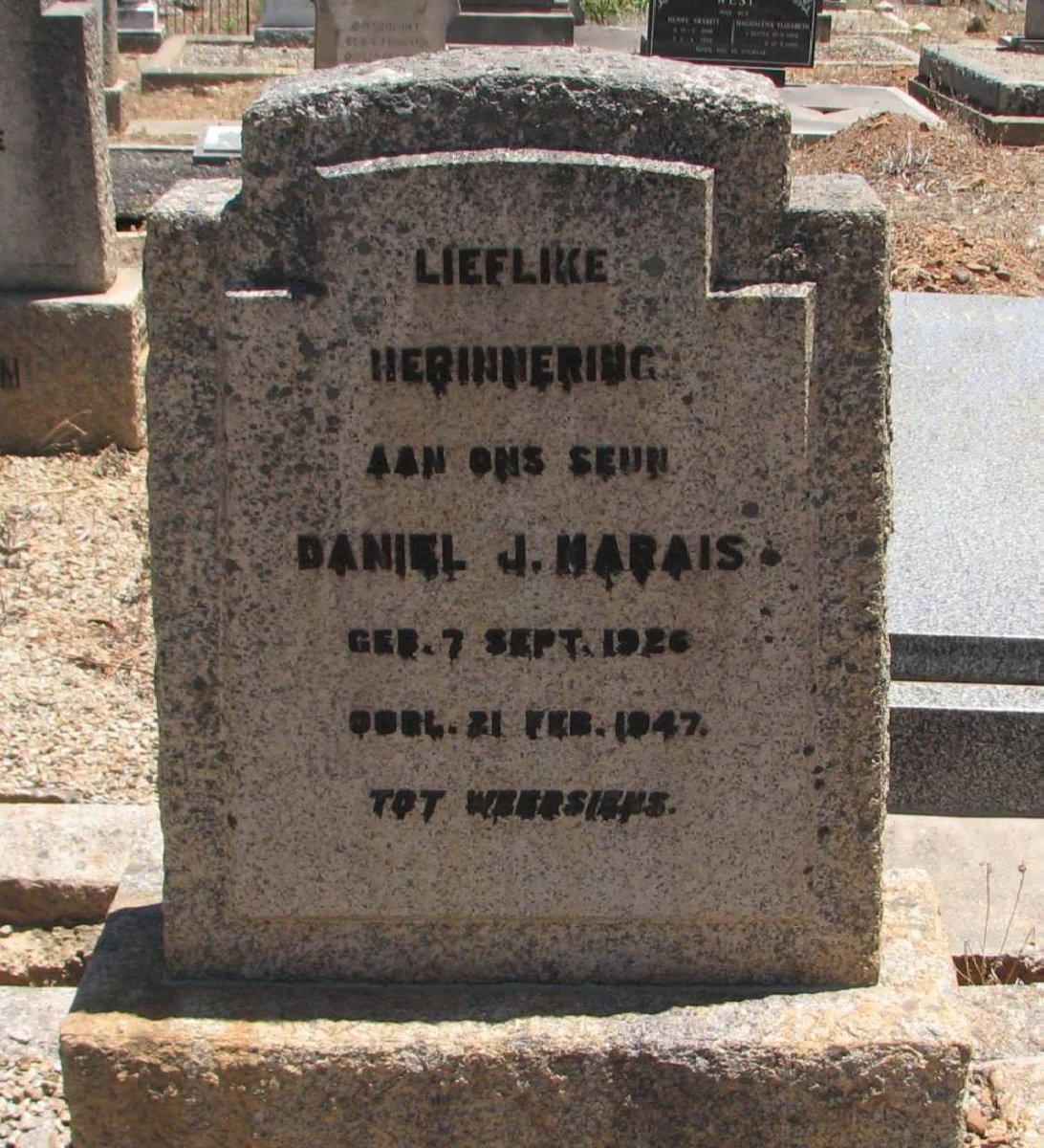 MARAIS Daniel J. 1926-1947