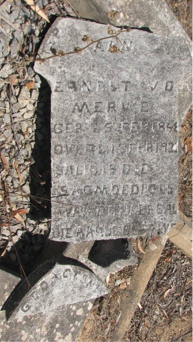 MERWE Ernest, v.d. 1848-1931