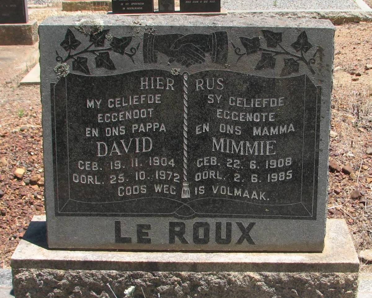 ROUX David, le 1904-1972 &amp; Mimmie 1908-1985