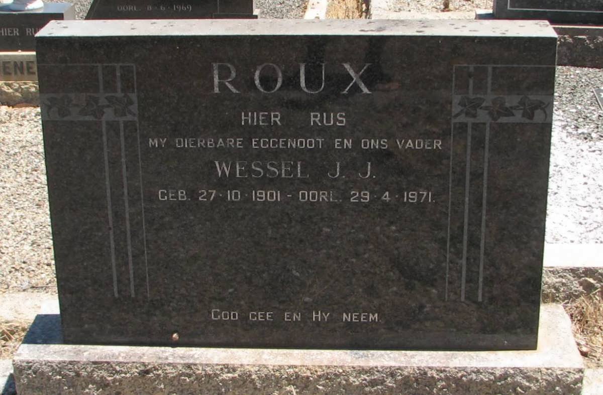 ROUX Wessel J.J. 1901-1971