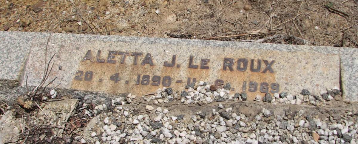ROUX Aletta J., le 1890-1969