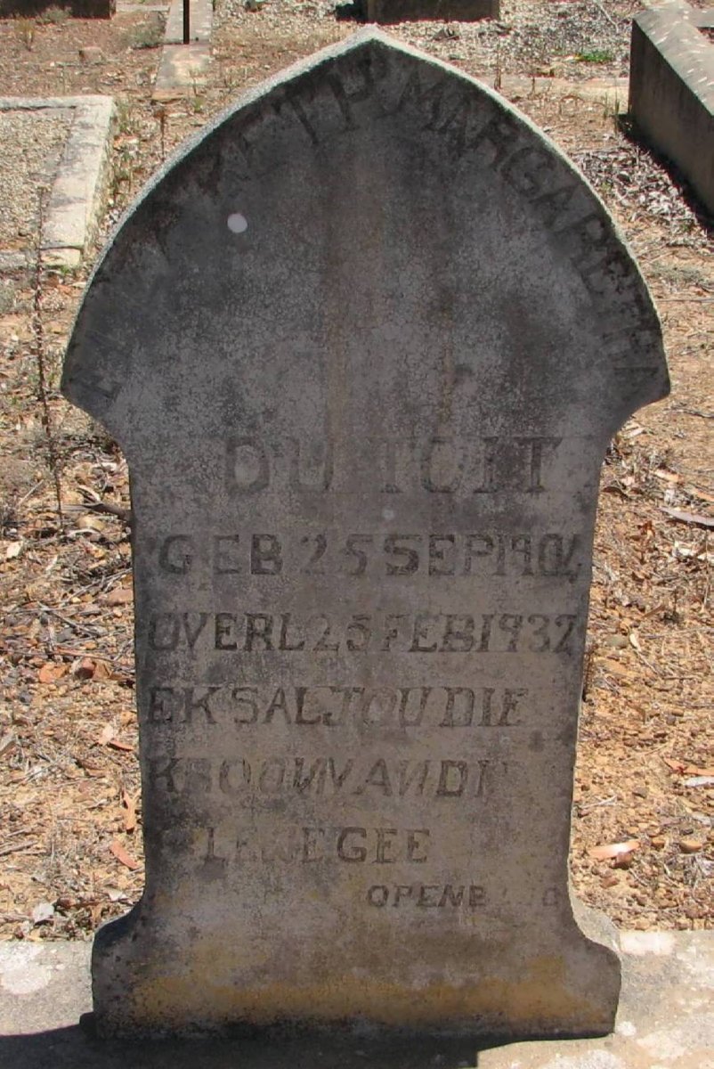 TOIT Elizabeth Margaretha, du 1904-1932