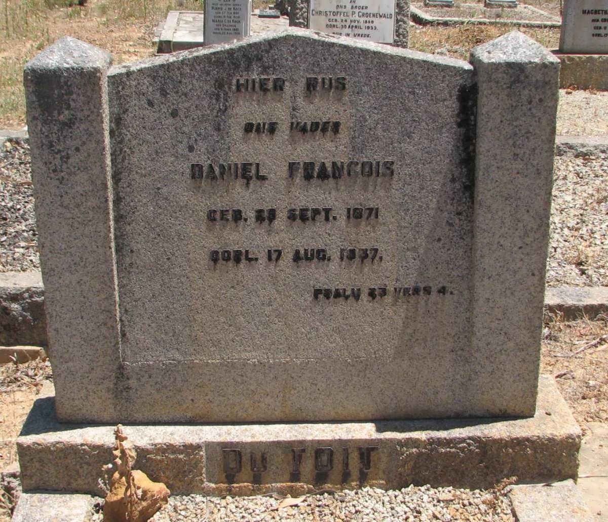TOIT Daniel Francois, du 1871-1937