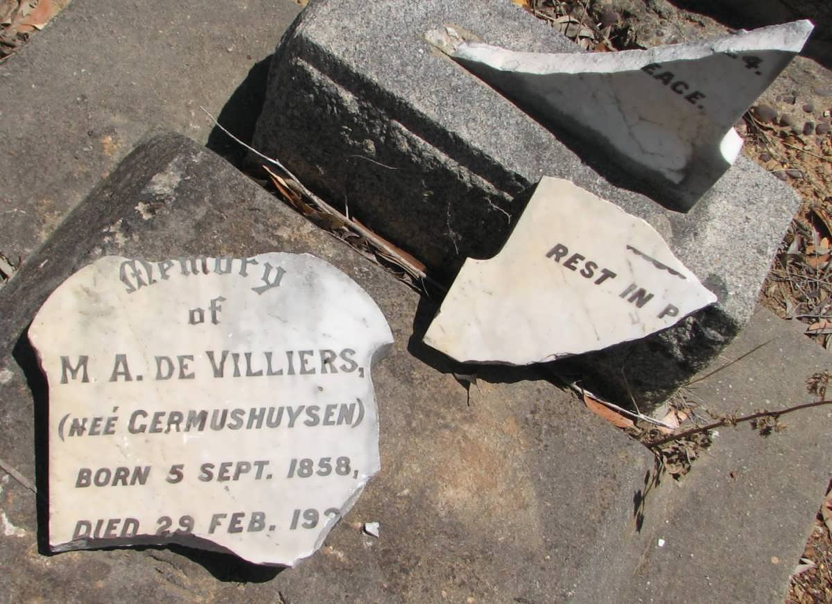 VILLIERS M.A., de nee GERMUSHUYSEN 1858-19?4