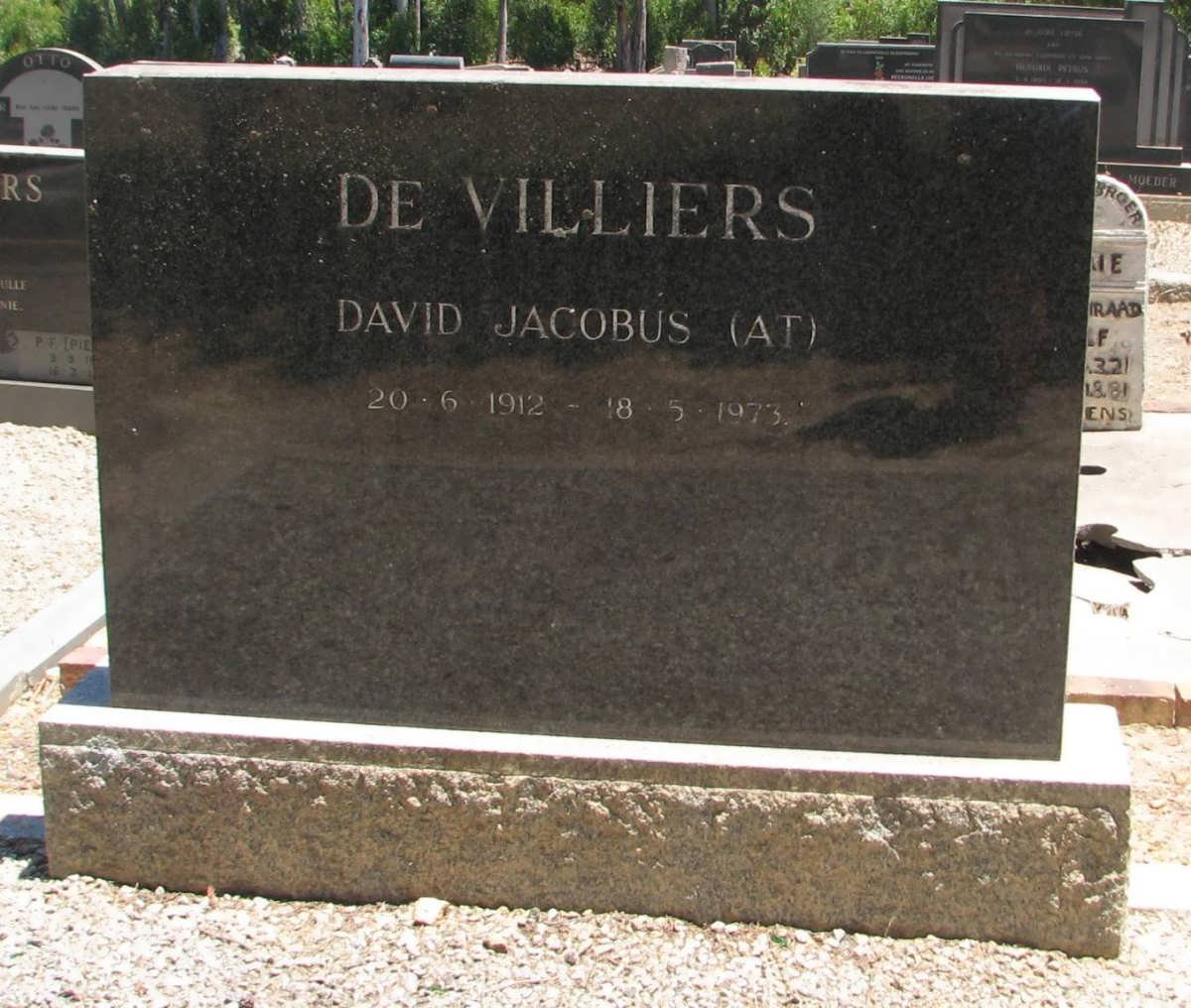 VILLIERS David Jacobus, de 1912-1973
