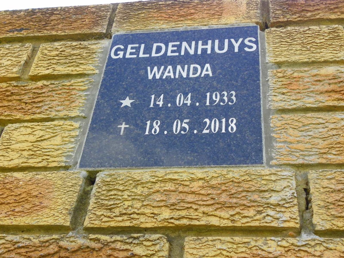 GELDENHUYS Wanda 1933-2018