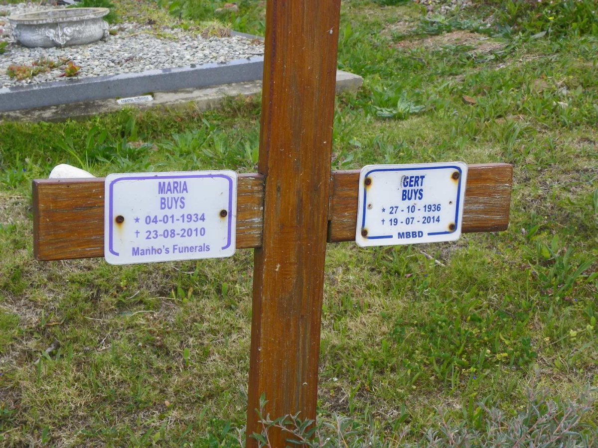 BUYS Gert 1936-2014 &amp; Maria 1934-2010