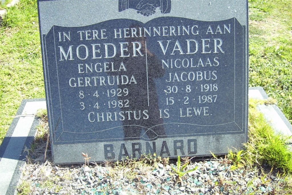 BARNARD Nicolaas Jacobus 1918-1987 &amp; Engela Gertuida 1929-1982