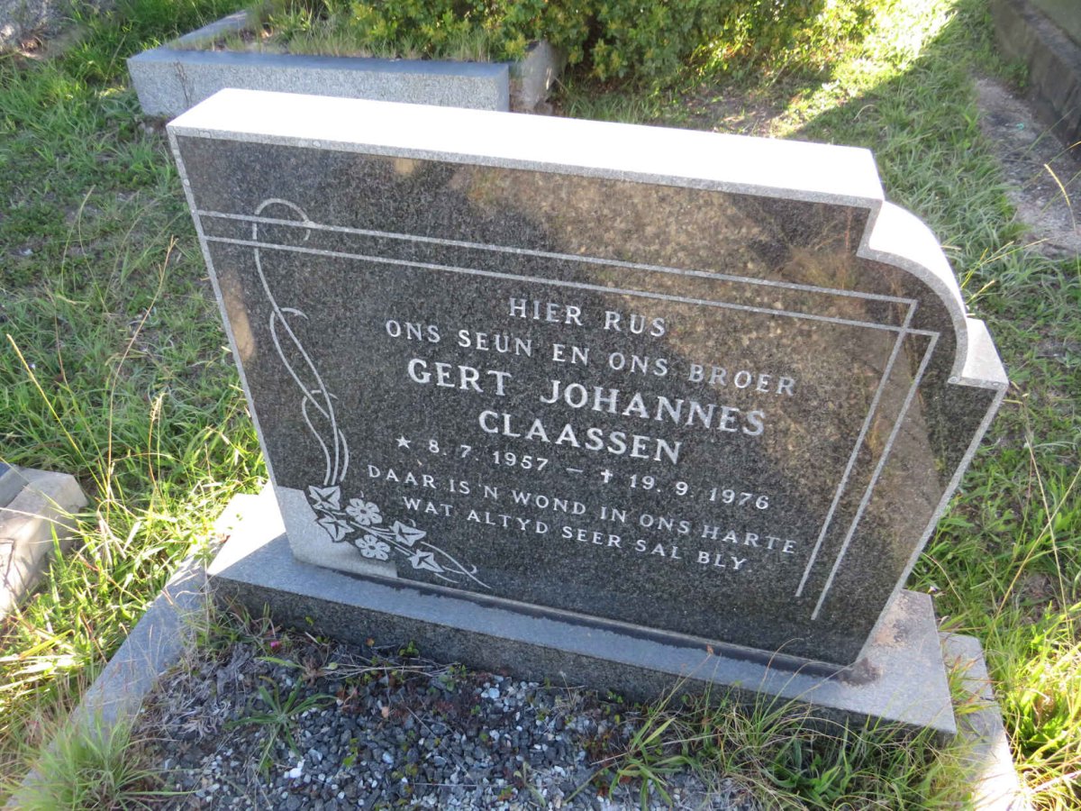 CLAASSEN Gert Johannes 1957-1976