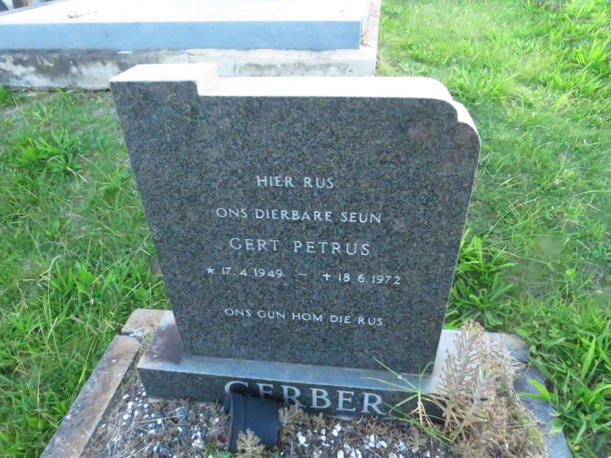 GERBER Gert Petrus 1949-1972