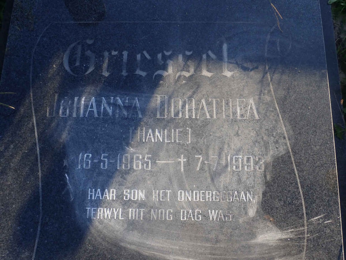 GRIESSEL Johanna Dorathea 1965-1993