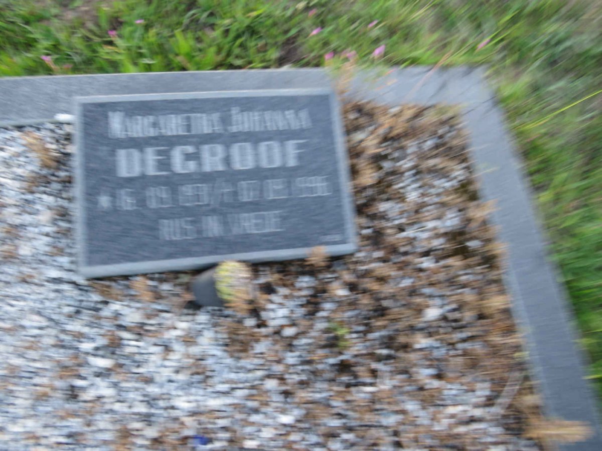 GROOF Margaretha Johanna, de ????-199?