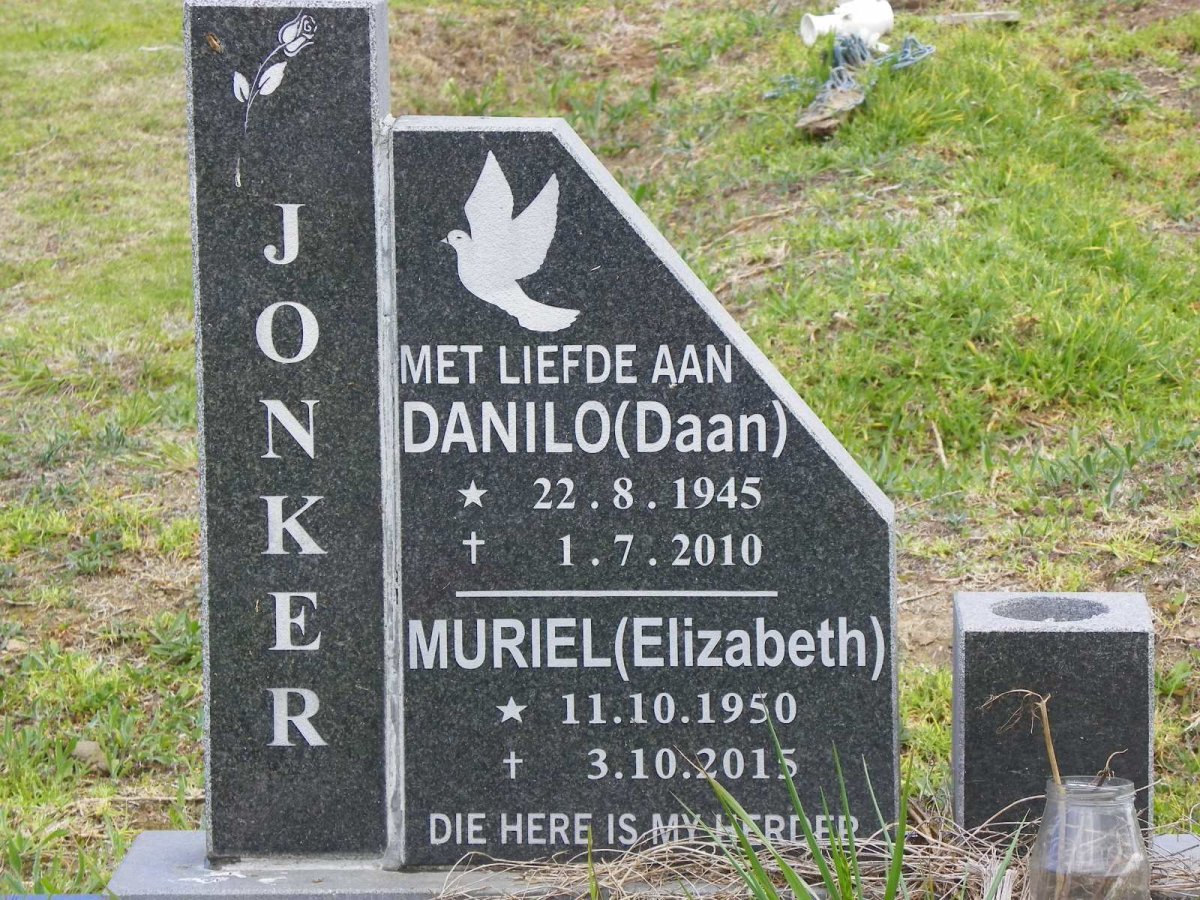JONKER Danilo 1945-2010 &amp; Muriel 1950-2015
