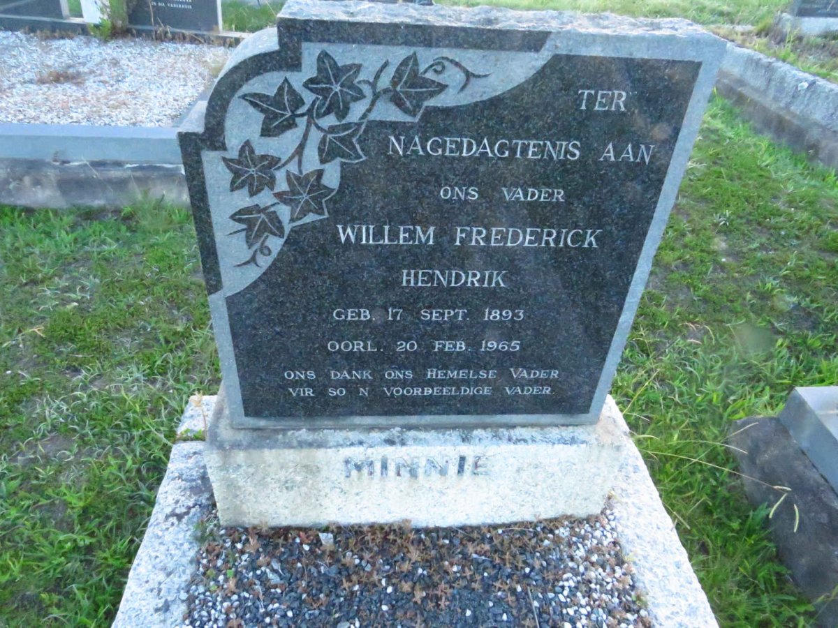 MINNIE Willem Frederick Hendrik 1893-1965