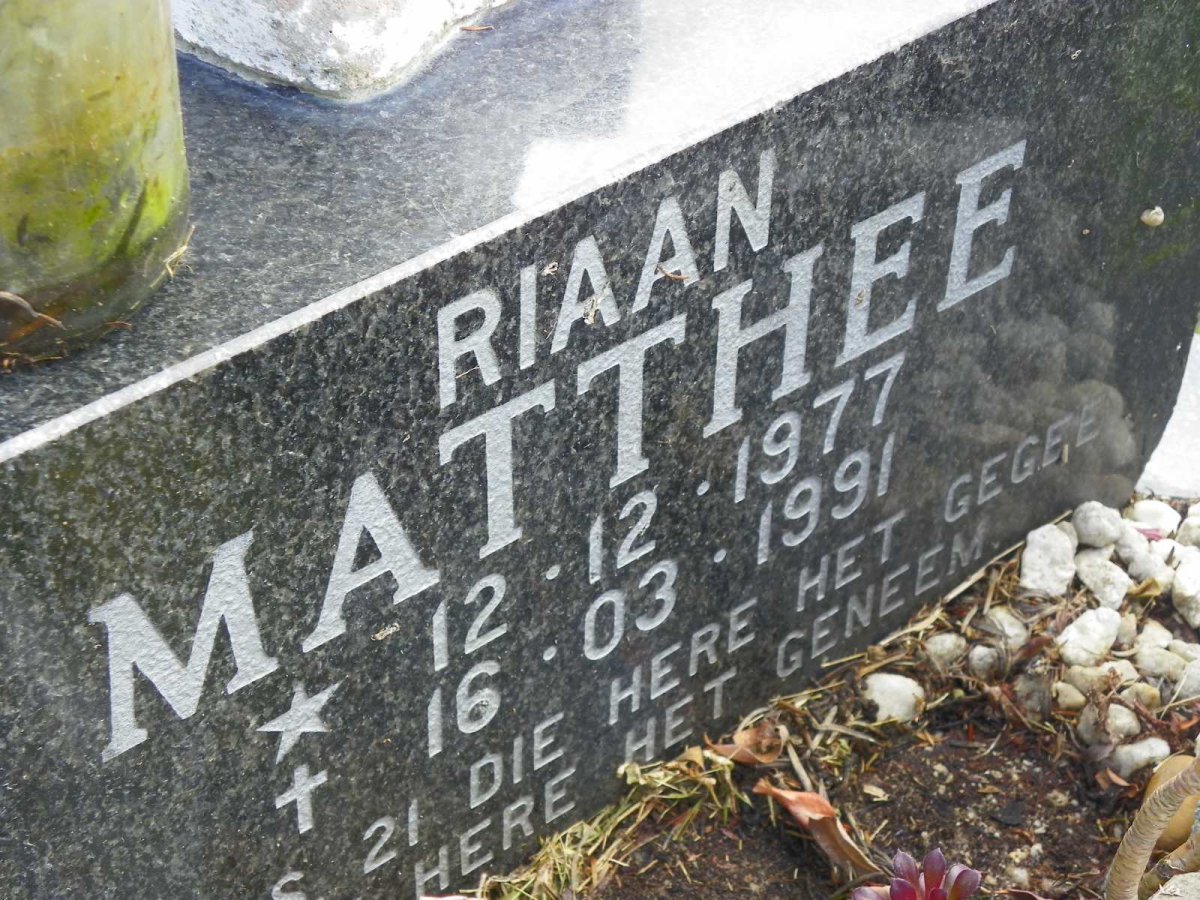 MATTHEE Riaan 1977-1991