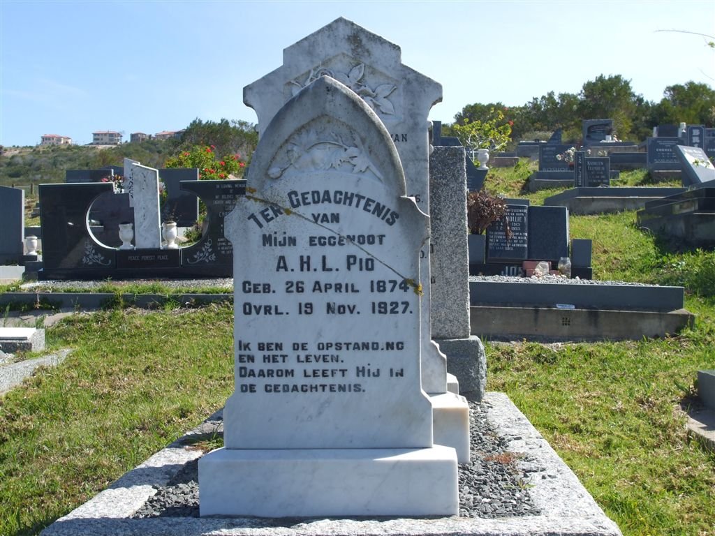 PIO A.H.L. 1874-1927
