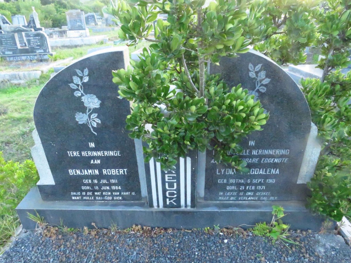 REUCK Benjamin Robert, de 1911-1984 & Lydia Magdalena BOTHA 1913-1971