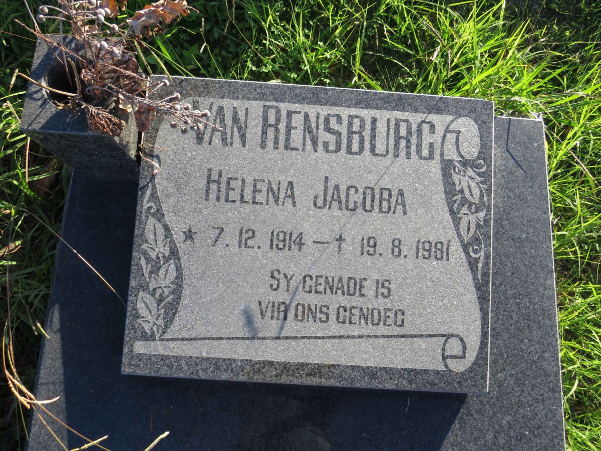RENSBURG Helena Jacoba, van 1914-1981