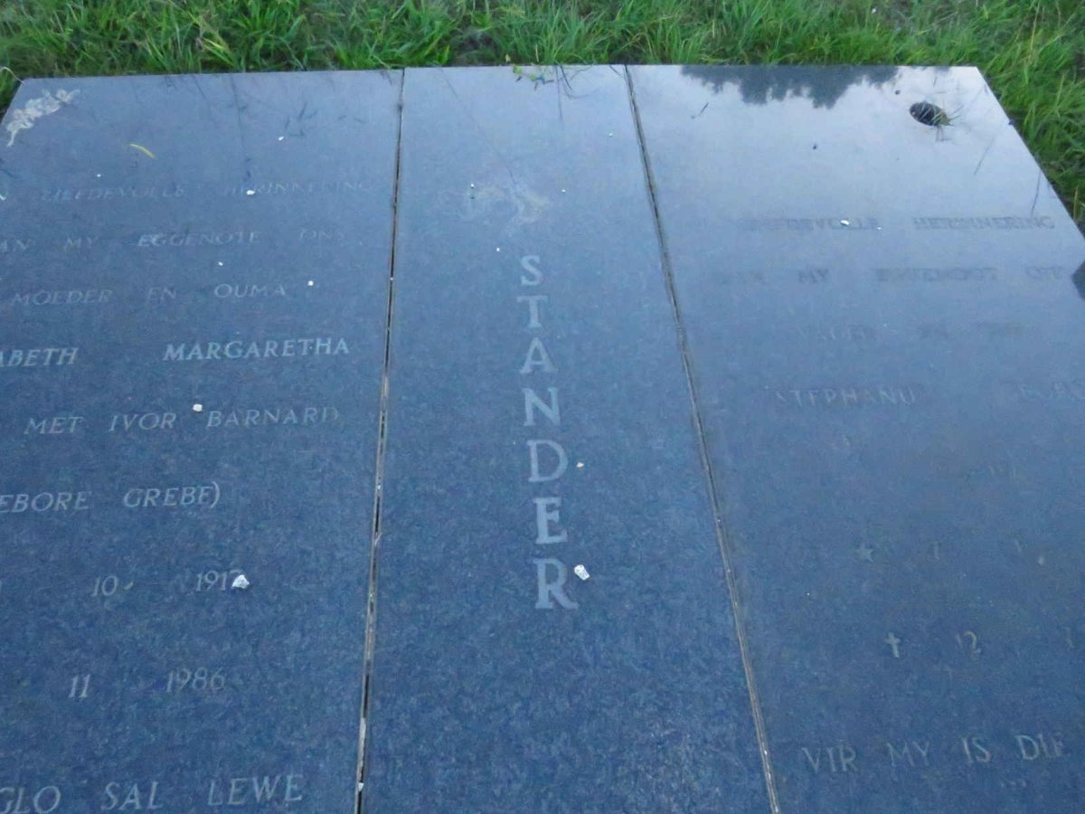 STANDER Stephanus George 1908-1964 :: BARNARD Elizabeth Margaretha voorheen STANDER nee GREBE 1917-1986