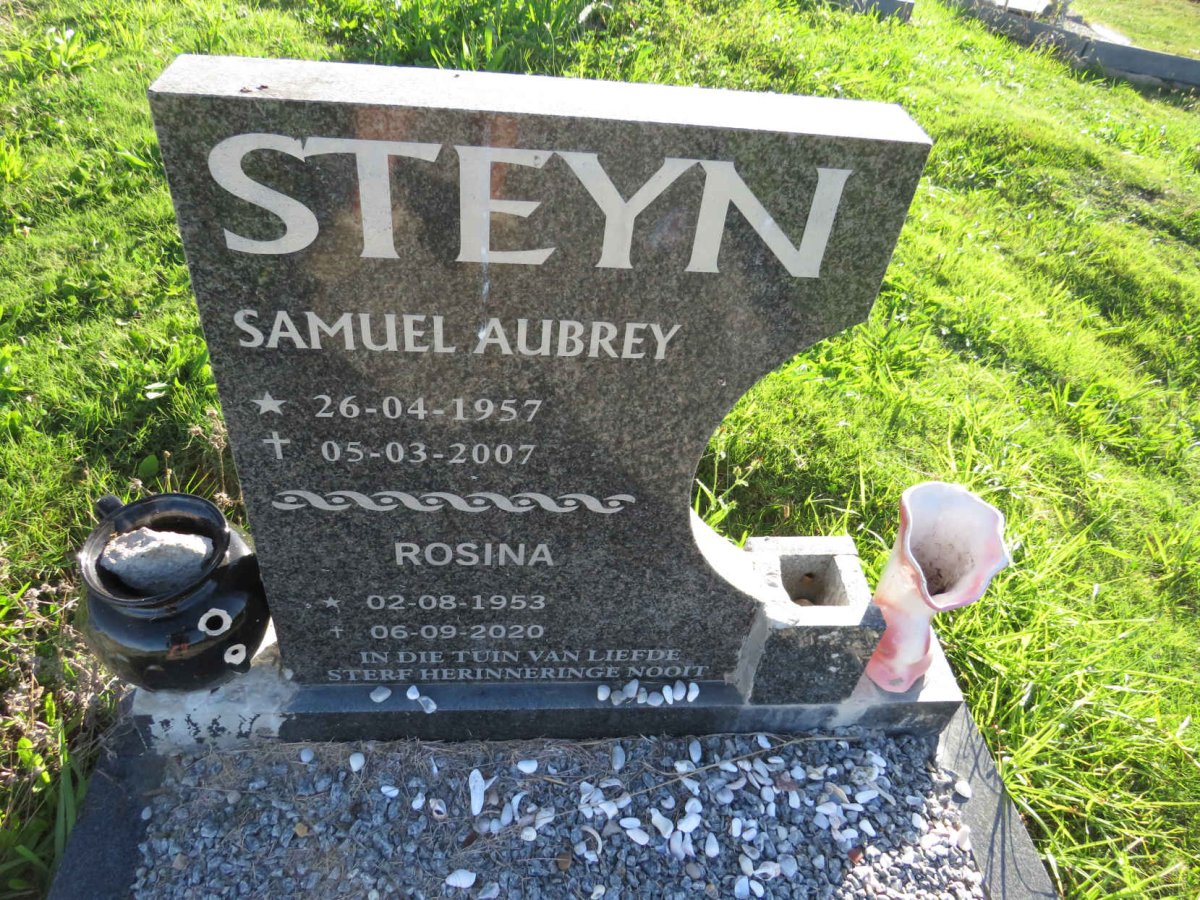 STEYN Samuel Aubrey 1957-2007 &amp; Rosina 1953-2020